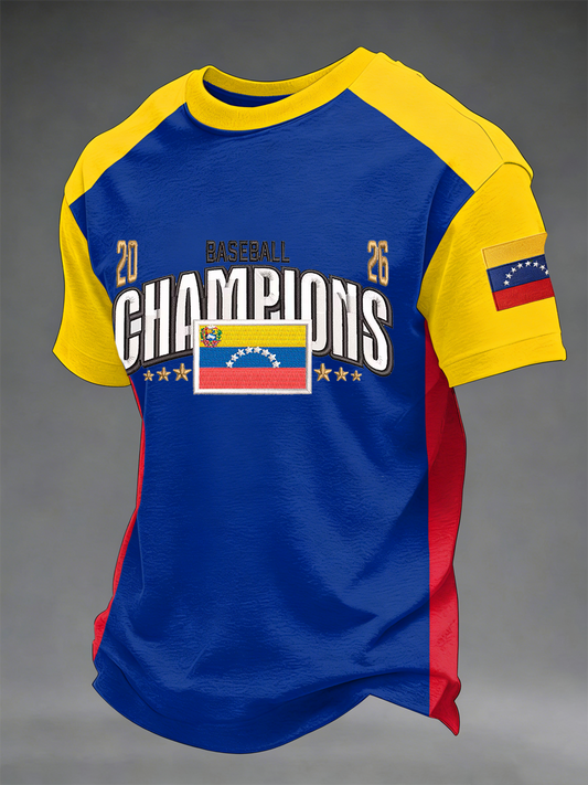 Men's Venezuelan Baseball short sleeves t-shirt