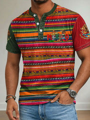 Men's Mexico Art Cinco De Mayo Printed Casual Tops