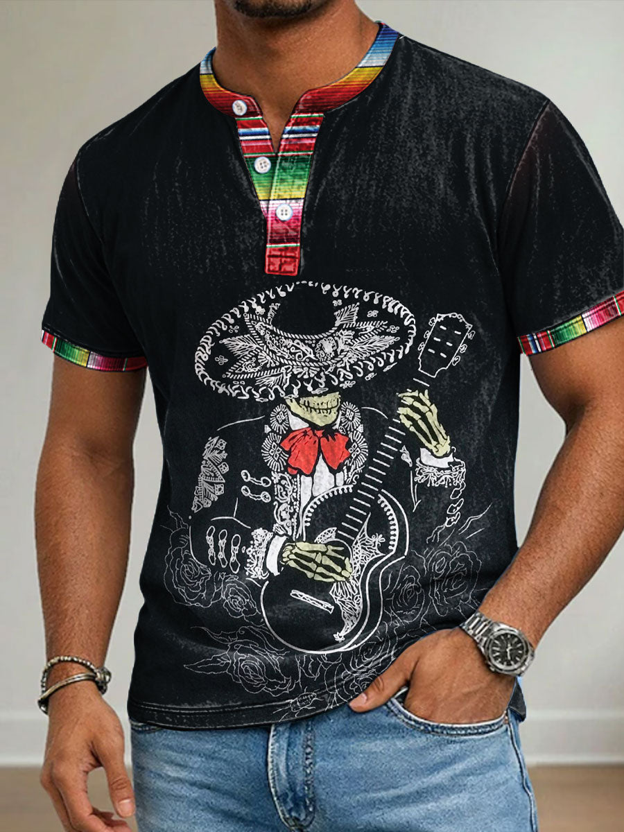 Men's Mexico Art Cinco De Mayo Printed Casual Tops