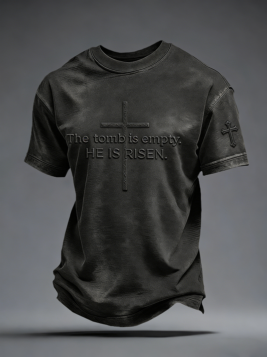 Men's 'He Is Risen' Printed Casual T-Shirt