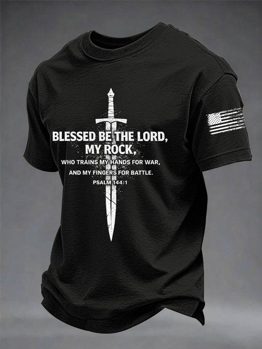 Men's Blessed Be The Lord Short-sleeved T-shirt