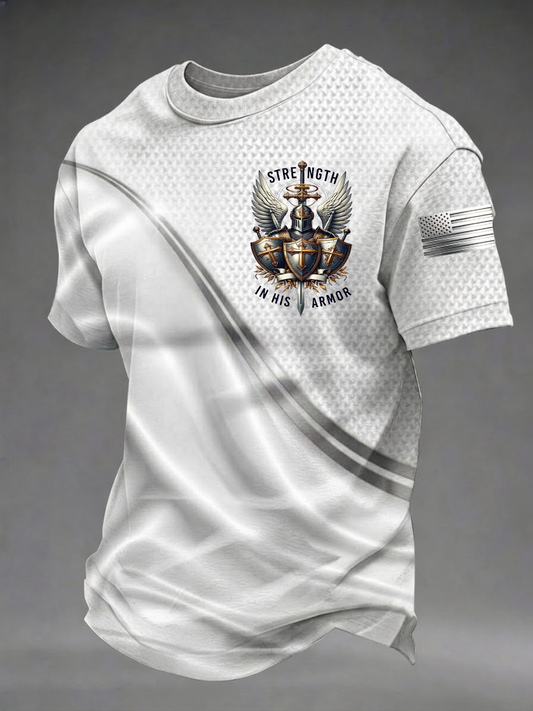 Men's Strength In His Armor Short Sleeves T-shirt