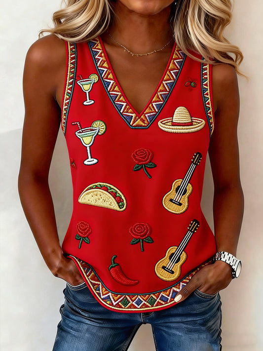 Women's Mexican Art Cinco de Mayo Vest