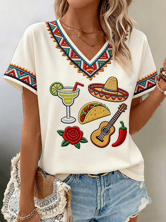 Women's Mexican Art Cinco de Mayo T-Shirt