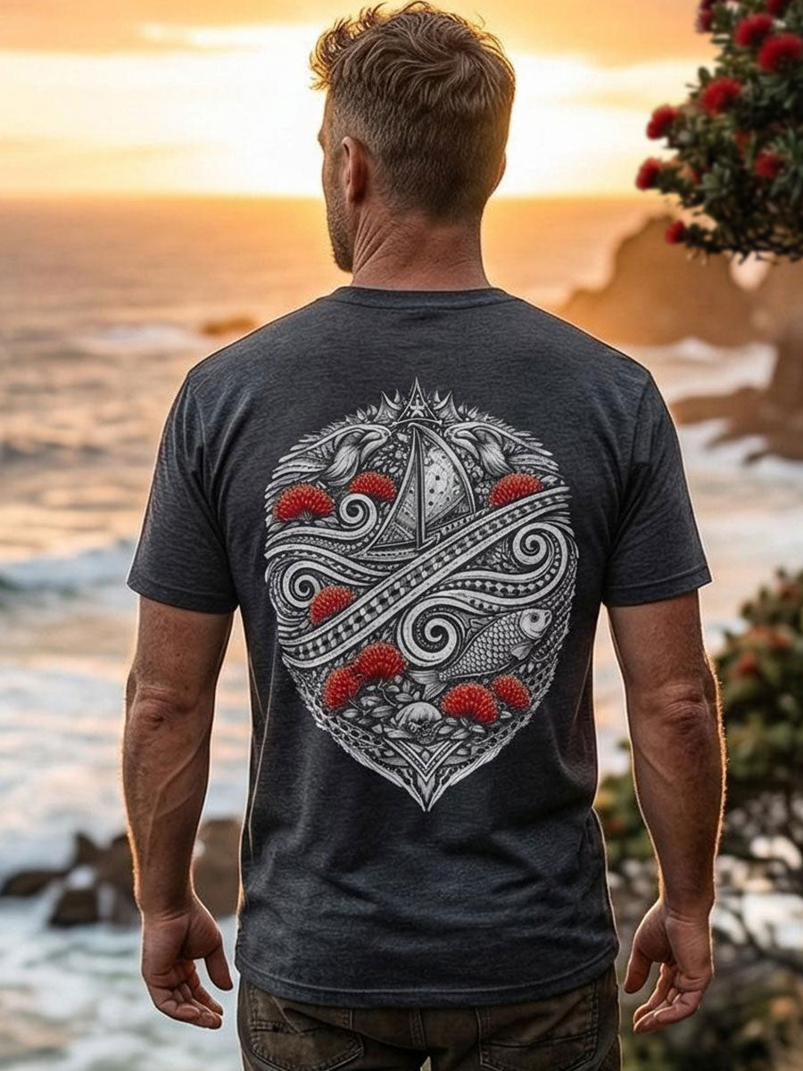 Men's Maori Art NZ Printed T-shirt