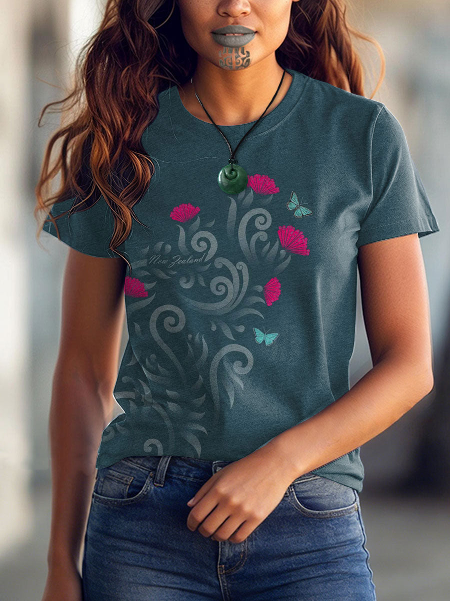 Women's Maori Art NZ Printed T-shirt