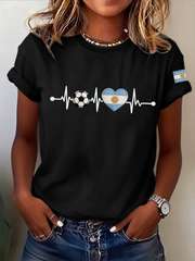 Women's Argentine Football Short-sleeved T-shirt