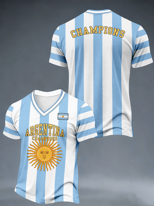 Men's Argentina Champions V-neck T-shirt