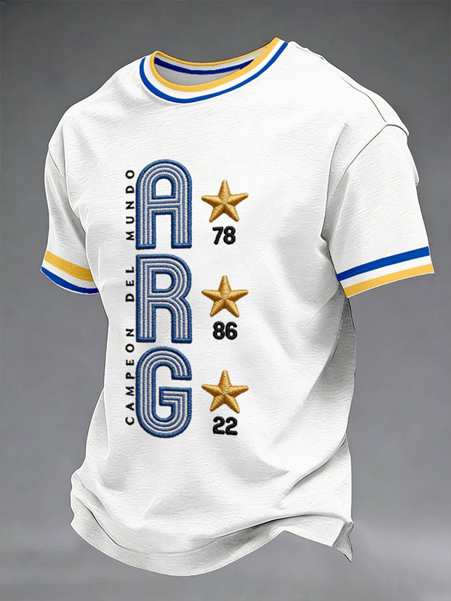 Men's Argentine Football Short Sleeves T-shirt