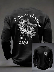 Men's 'A Lot Can Happen In Three Days' Printed Casual T-Shirt