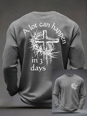 Men's 'A Lot Can Happen In Three Days' Printed Casual T-Shirt
