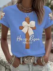 Women's He Is Risen Printed T-shirt