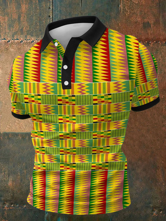 Men's Juneteeth Art Black Pride Printed Casual Tops