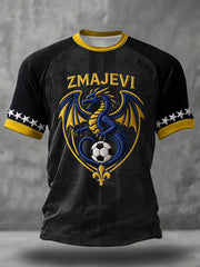Men's Bosno ZMAJEVI Football Lover Printed T-shirt