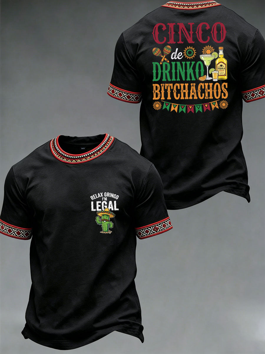 Men's Cinco de Mayo Printed Casual T-Shirt