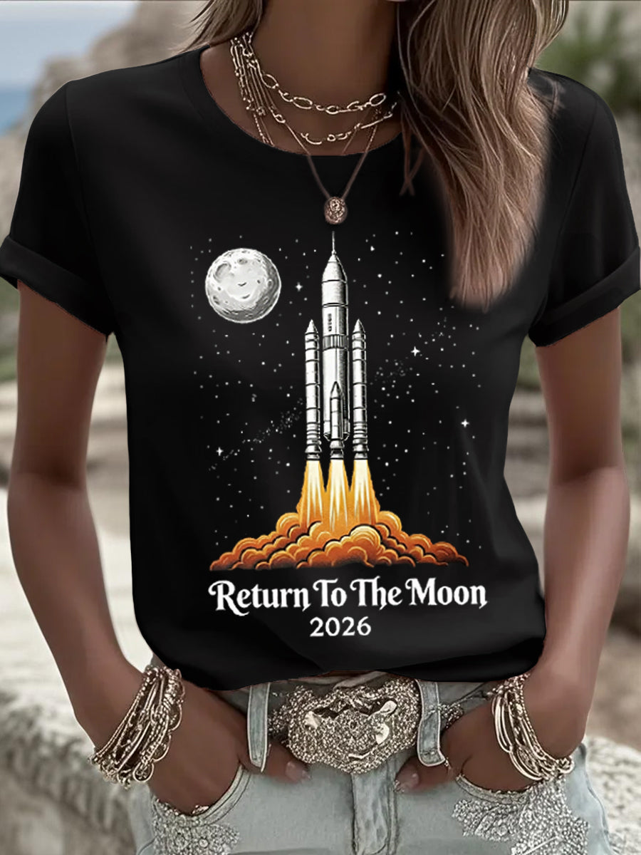 Women's Return To The Moon 2026 Casual Tee