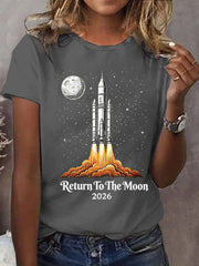 Women's Return To The Moon 2026 Casual Tee