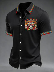 Men's Cinco De Mayo Print Short-Sleeve Shirt