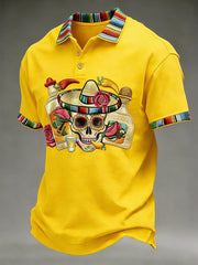 Men's Cinco De Mayo Print Short-Sleeve Top