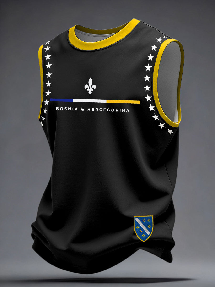 Unisex Bosnia Football Lover ZMAJEVI Printed Vest