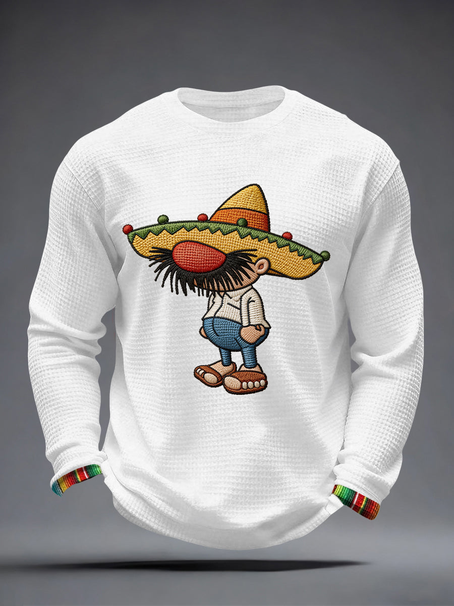 Men's Cinco de Mayo Waffle Long-Sleeve T-Shirt