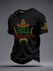 Men's Cinco de Mayo Rhinestone Pattern T-Shirt