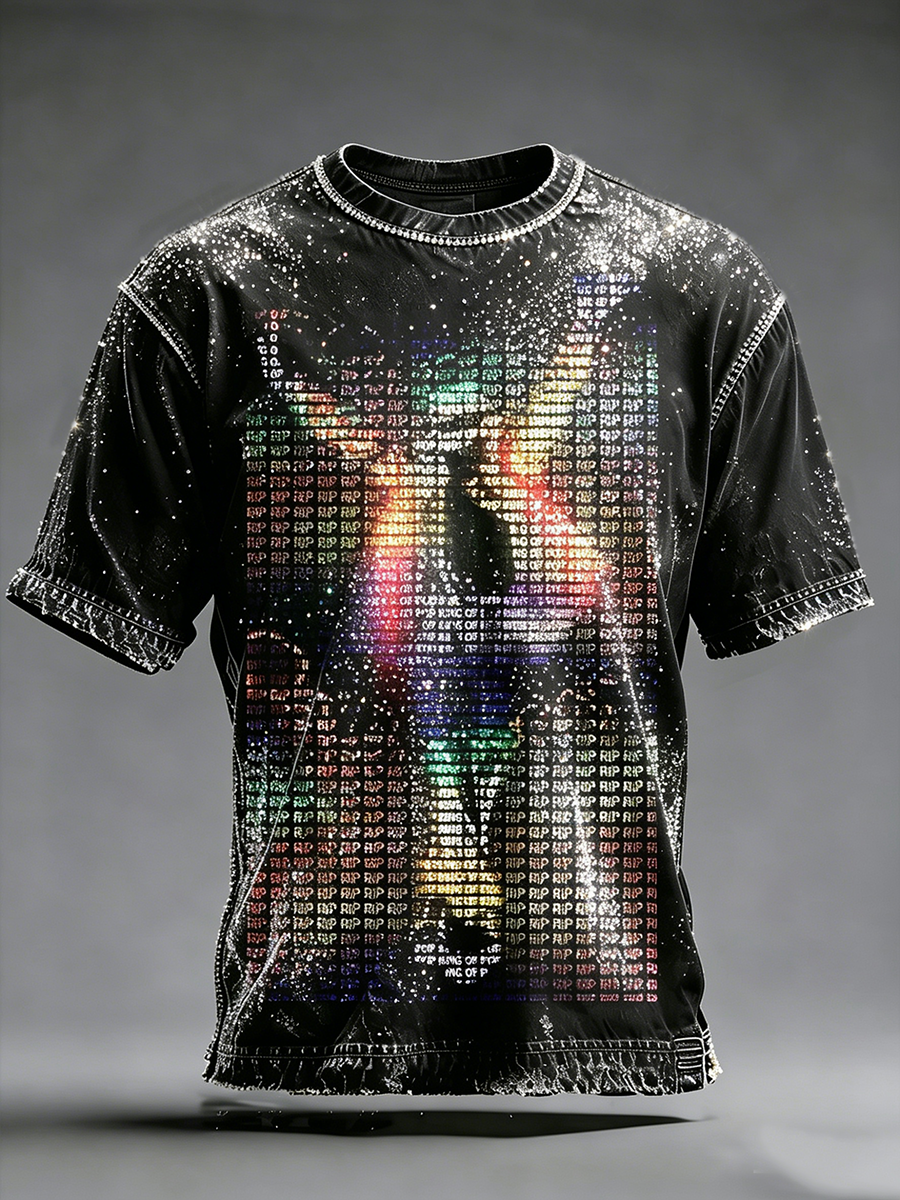 Men's Pop Music Figure Short Sleeves T-shirt