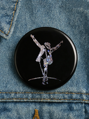 Unisex Pop Music Figure Print Brooch