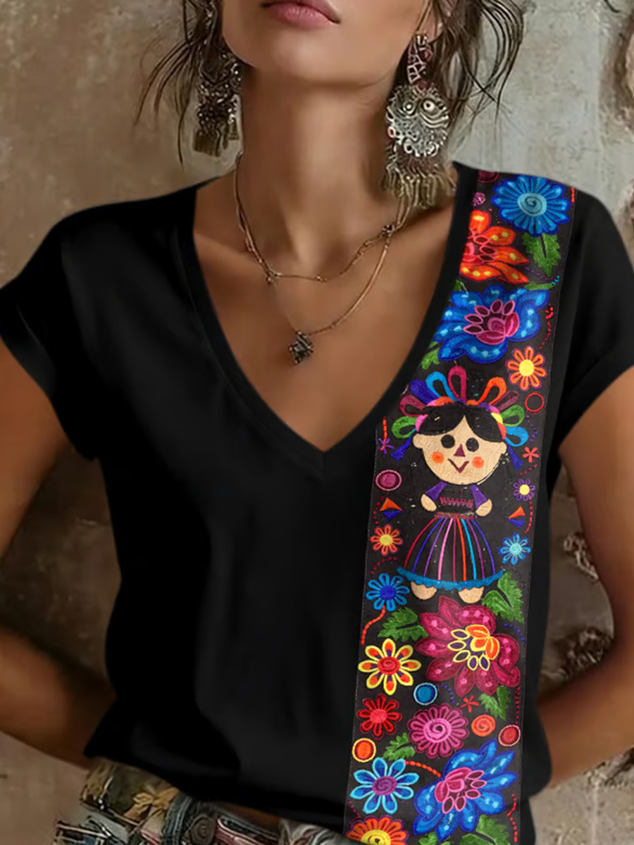 Women's Mexican Cinco de Mayo Printed short-sleeved T-shirt