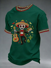 Men's Cinco De Mayo Print Short-Sleeve O-neck T-shirt