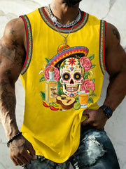 Men's Cinco De Mayo Print Sleeveless Vests