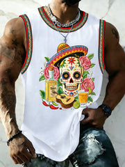 Men's Cinco De Mayo Print Sleeveless Vests
