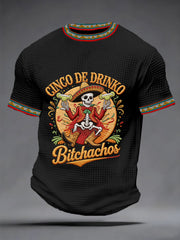 Men's Cinco De Mayo Print Waffle Short-Sleeve T-shirt
