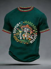 Men's Cinco De Mayo Print Waffle Short-Sleeve T-shirt