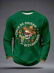 Men's Cinco de Mayo Waffle Long-Sleeve T-Shirt