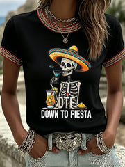Women's Cinco de Mayo Print Casual T-shirt