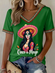 Women's Cinco de Mayo short-sleeved T-shirt