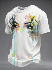 Men's Pop Music Character Short Sleeves T-shirt
