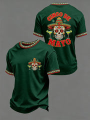 Men's Cinco De Mayo Print Short-Sleeve V-neck T-shirt