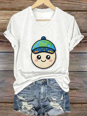 Women's Artemis II 2026 Print Casual V-Neck Tee