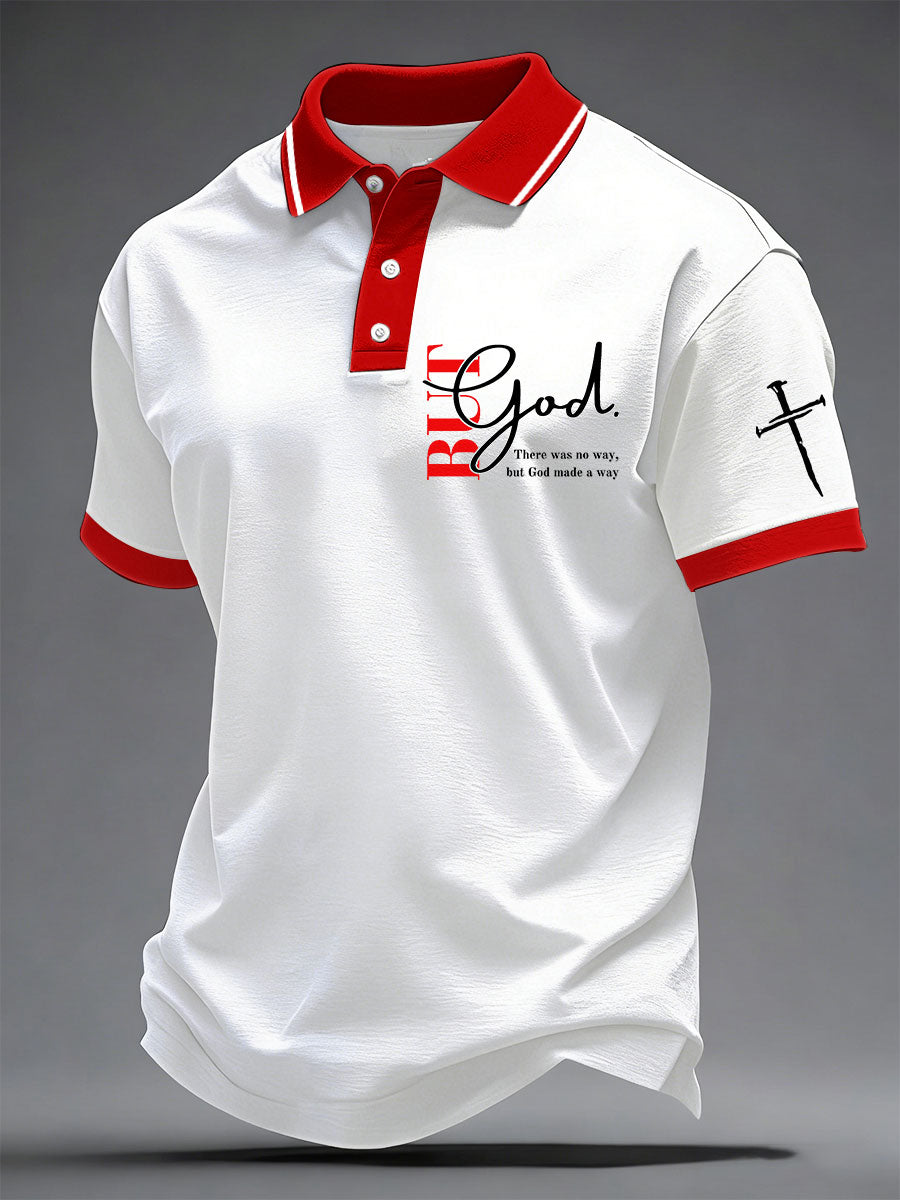 Men's "But God" Print Casual T-Shirt