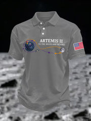 Men's Artemis II 2026 Print Casual Polo