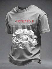 Men's Artemis II 2026 For All Humanity Print Casual Tee