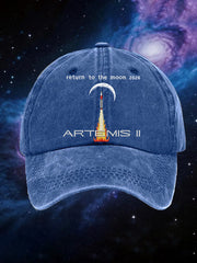Unisex  Artemis II 2026 Return To The Moon For All Humanity Print Hat