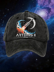 Unisex Artemis II 2026 Return To The Moon For All Humanity Print Hat