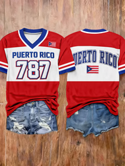 Women's Puerto Rico Printed short-sleeved T-shirt