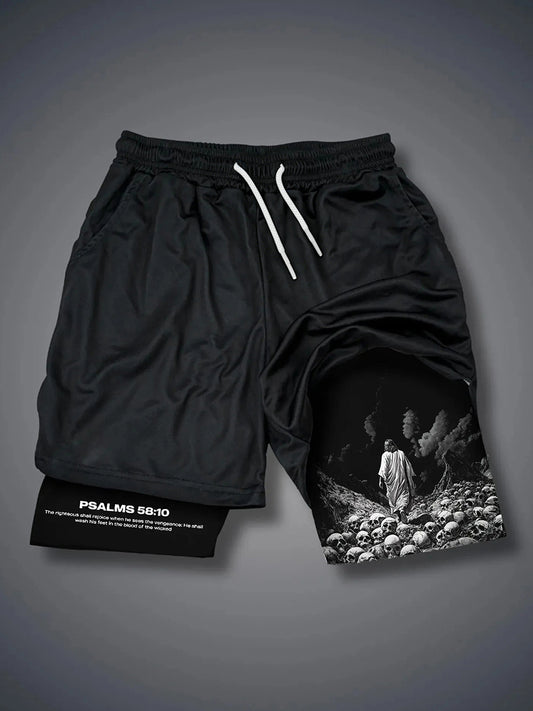 Men's Psalms 58:10 sports shorts