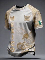 Men's Mexico Football Lover Printed T-shirt
