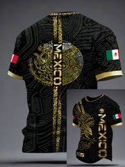 Men's Mexico Football Lover Printed T-shirt