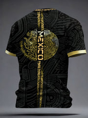 Men's Mexico Football Lover Printed T-shirt